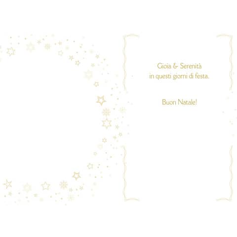 Biglietti augurali Natalizi glitterati Biembi 12x18 cm - conf. 8 pezzi - assortiti - B2X202C63